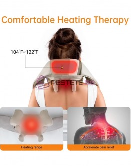 Шиацу 5D масажор за врат и тяло функция за топлина 6 масажни глави безжичен